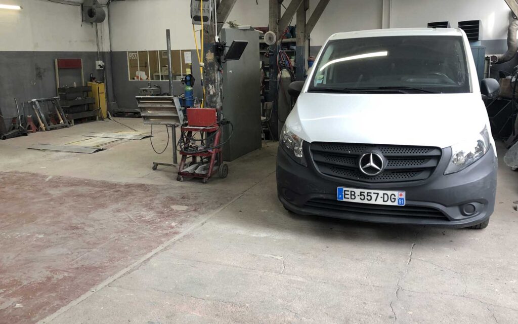 Zone de travail carrosserie